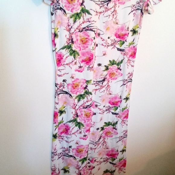 Rue 21 Cherry Blossom Floral Maxi T-Shirt Dress - Picture 7 of 8